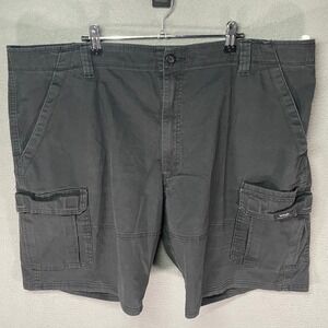 Wrangler Cargo Shorts Mens 42 Black Utility Stretch Cotton Outdoor